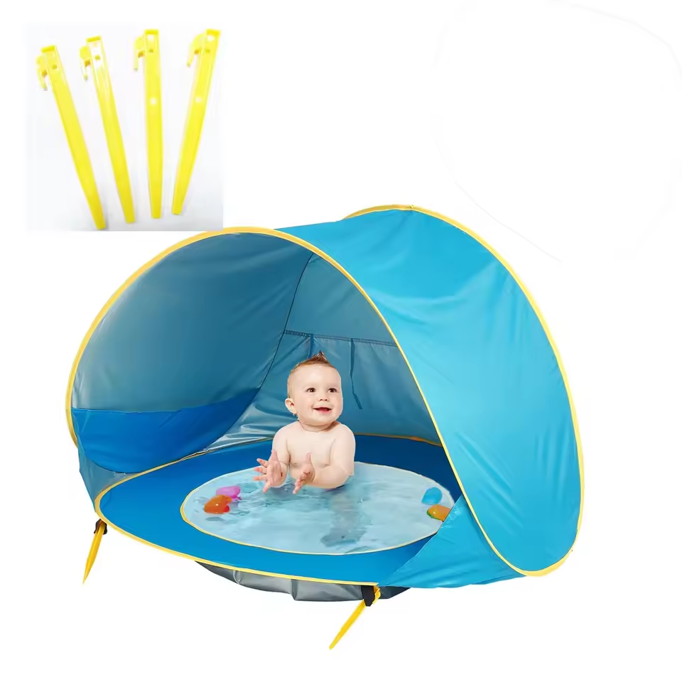 Barraca Com Piscina Para Crianças e Bebês Com Proteção UV 50+