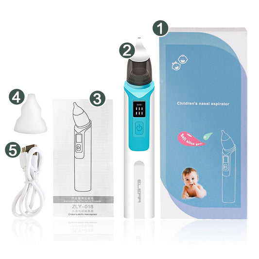 Aspirador Nasal Elétrico De Silicone Recarregável Para Crianças e Bebês