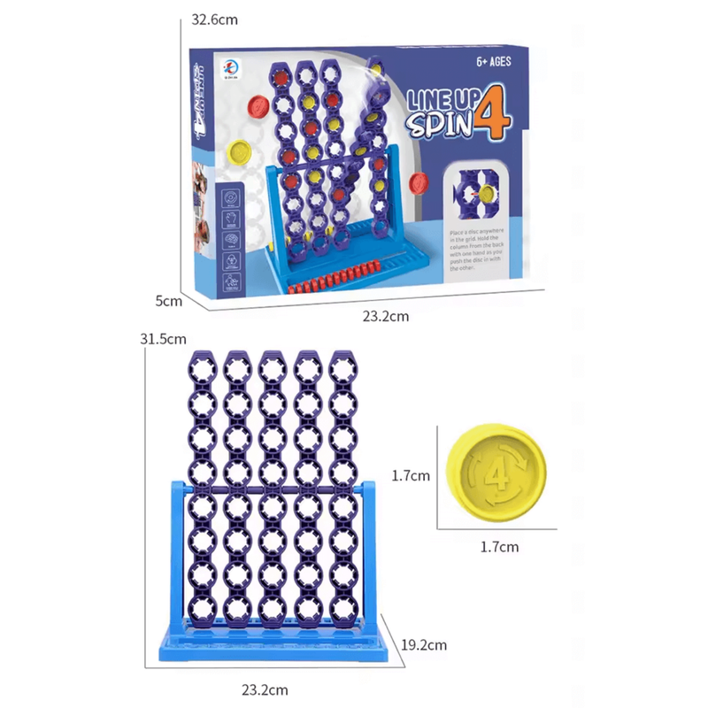 Jogo De Tabuleiro Giratório Spin-4