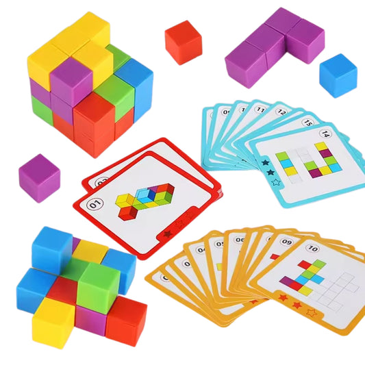 Jogo Quebra Cabeça Puzzle Blocos Coloridos De Montar