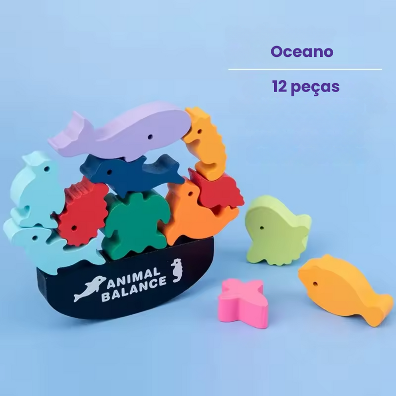 Quebra-cabeça Montessori Animais Equilibristas