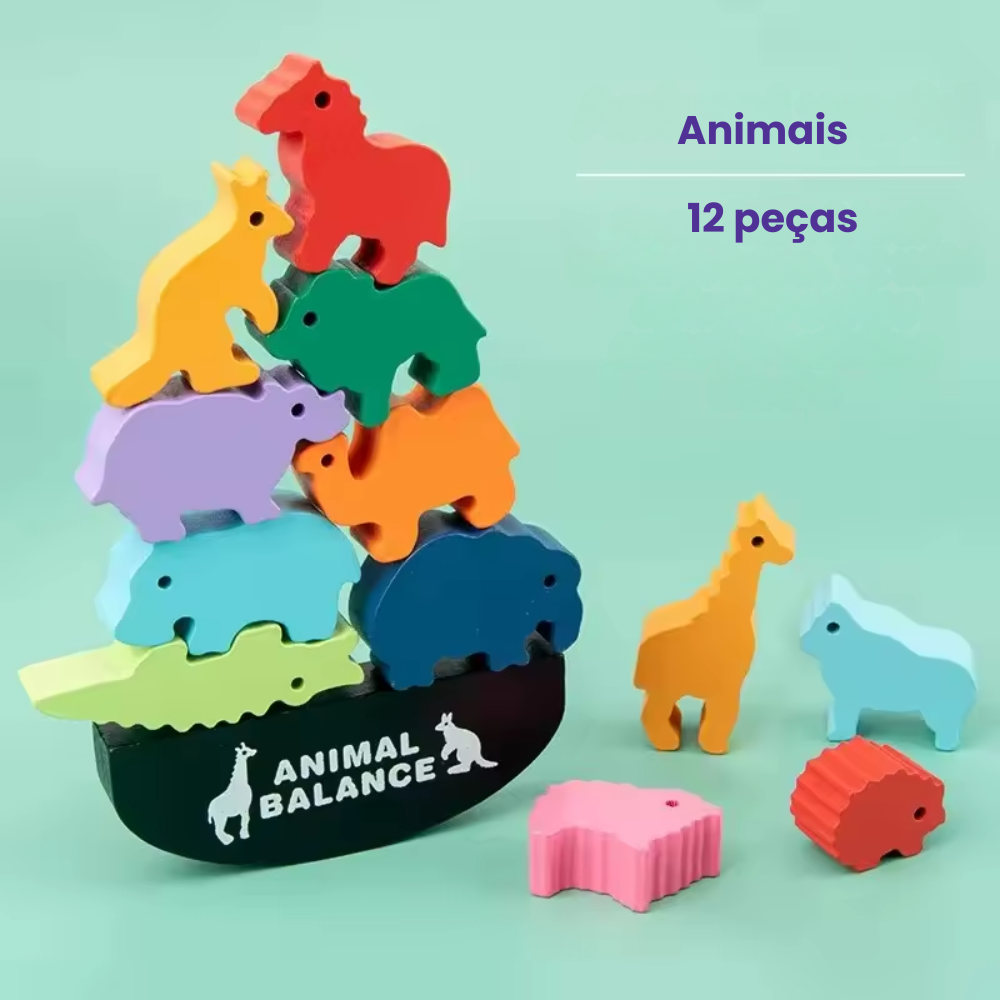Quebra-cabeça Montessori Animais Equilibristas