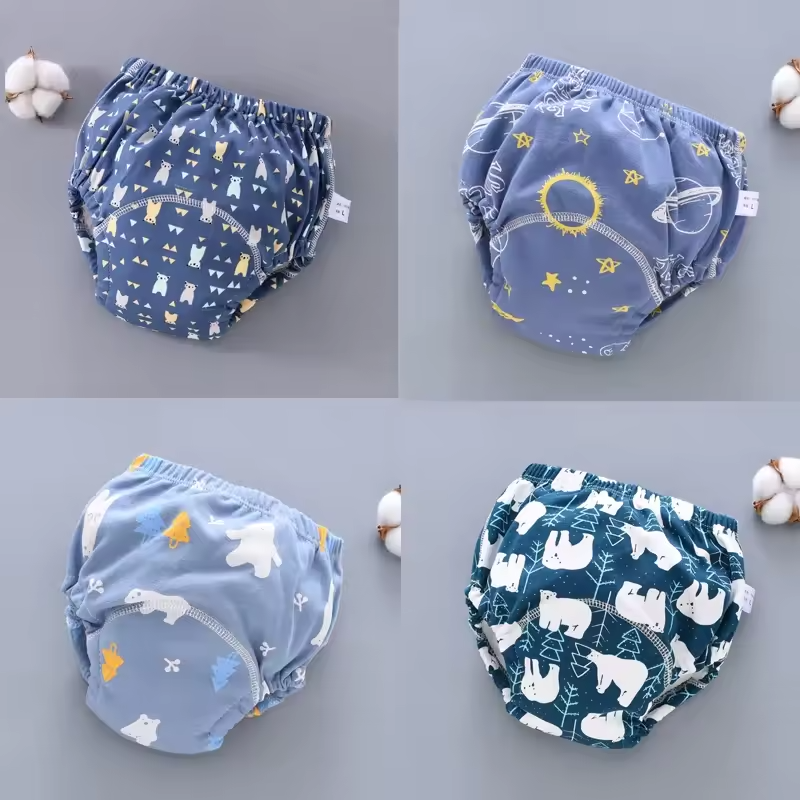 Kit 4 Fraldas Confortty Reutilizável Com Três Camadas De Algodão