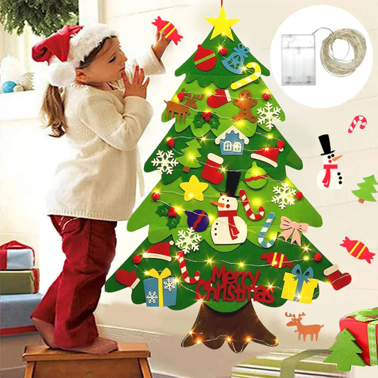 Árvore De Natal Para Montar 32 Peças + Pisca-Pisca
