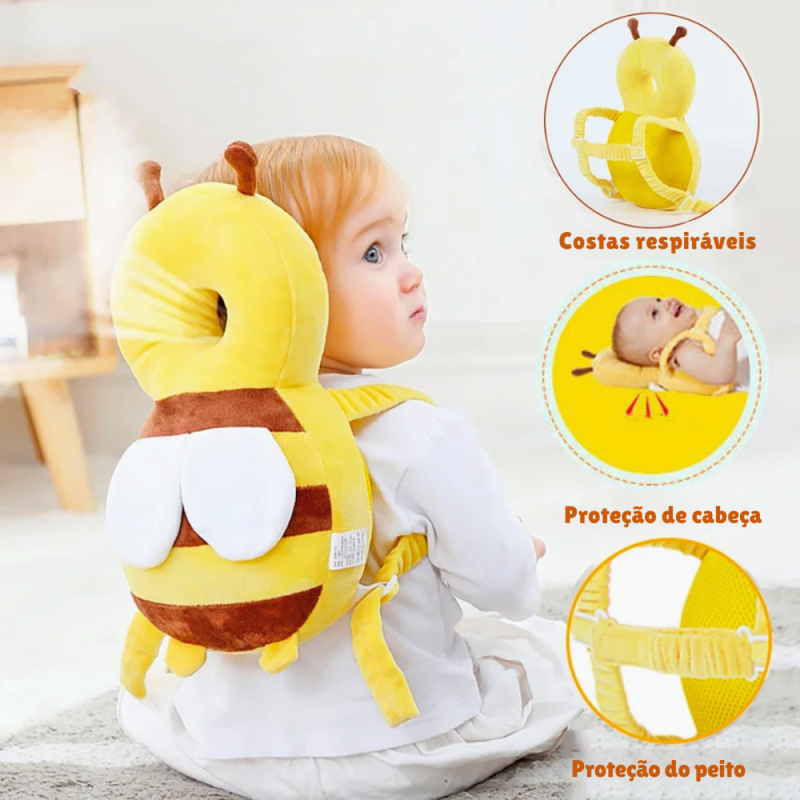Almofada Abelha Protetora De Cabeça Para Bebê