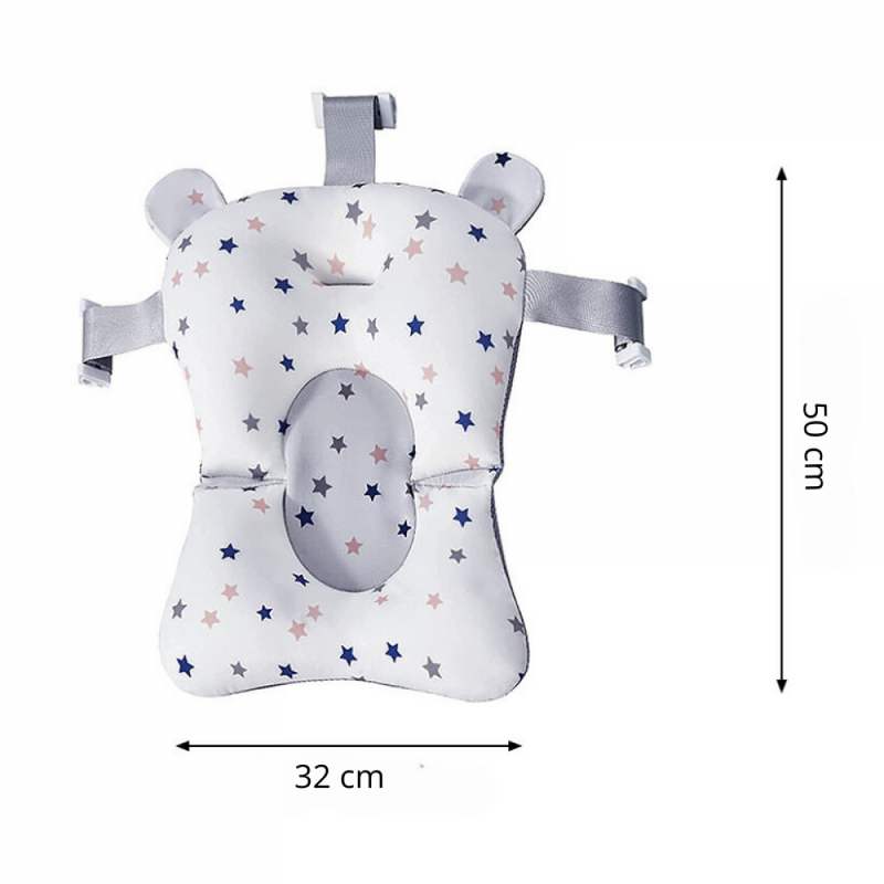 Almofada De Banheira Ajustável e Dobrável Para Bebê