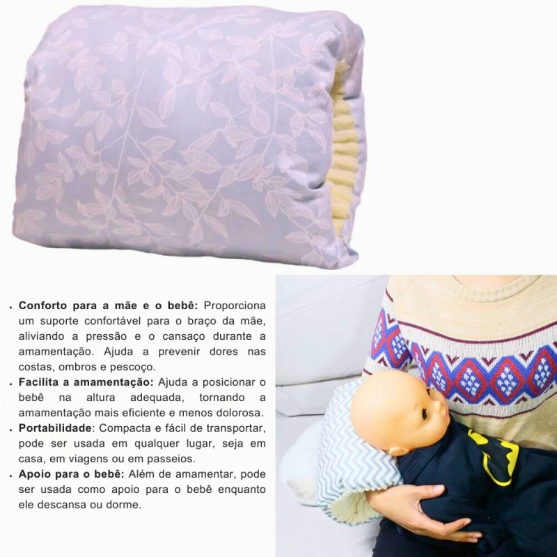 Almofada Travesseiro De Braço Para Amamentação Do Bebê