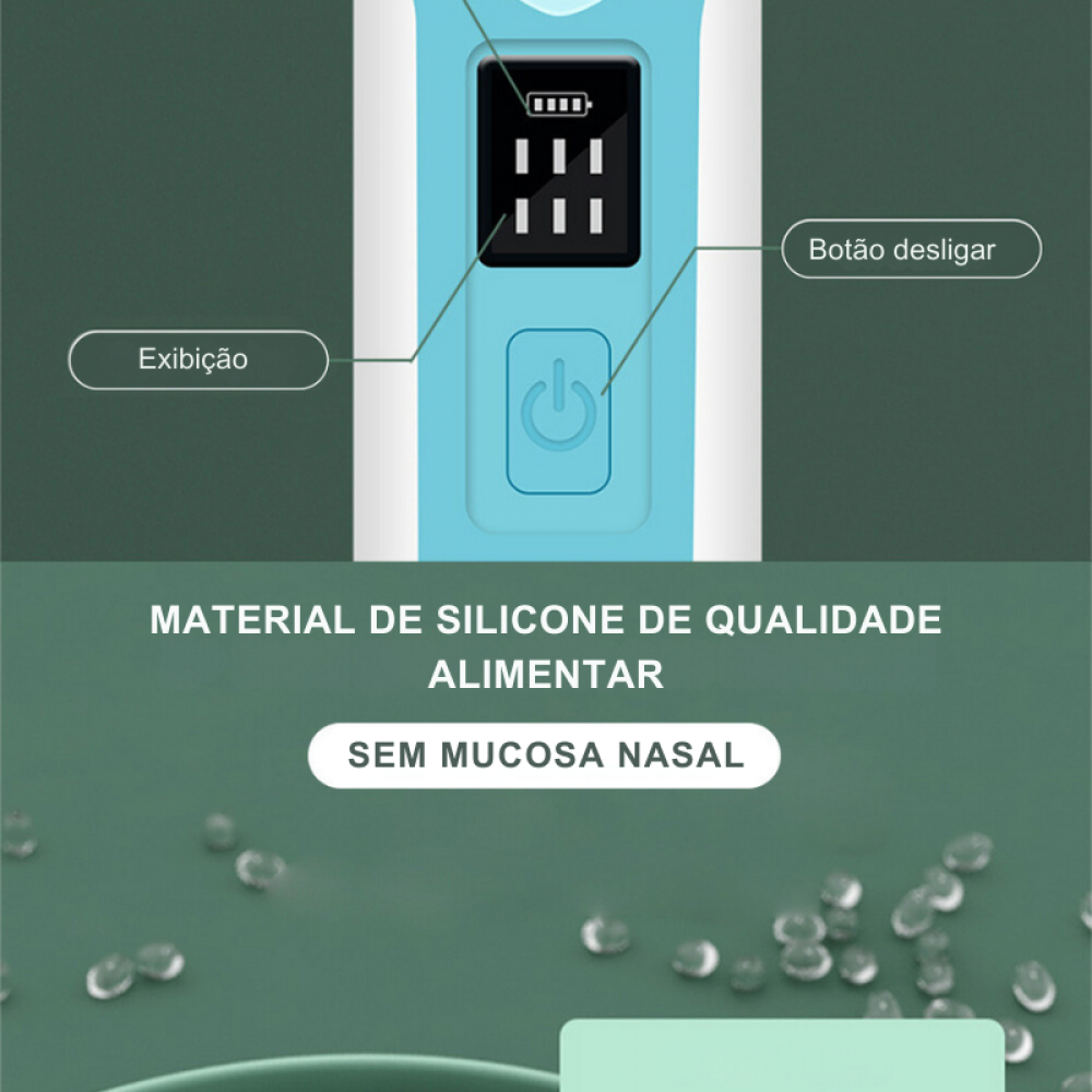 Aspirador Nasal Elétrico De Silicone Recarregável Para Crianças e Bebês