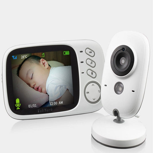 Babá Eletrônica Câmera Sem Fio Com Visão Noturna E Tela LCD