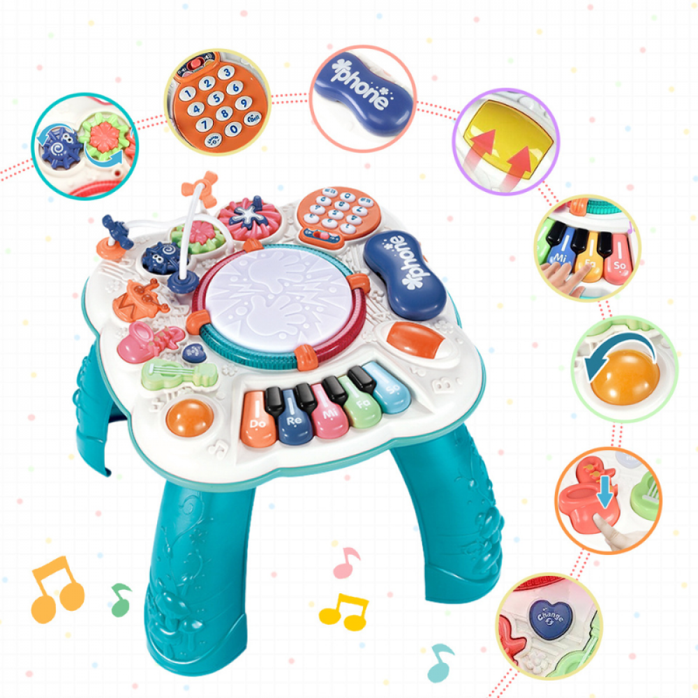 Mesa Interativa PlayFun Com Sons, Botões e Luzes