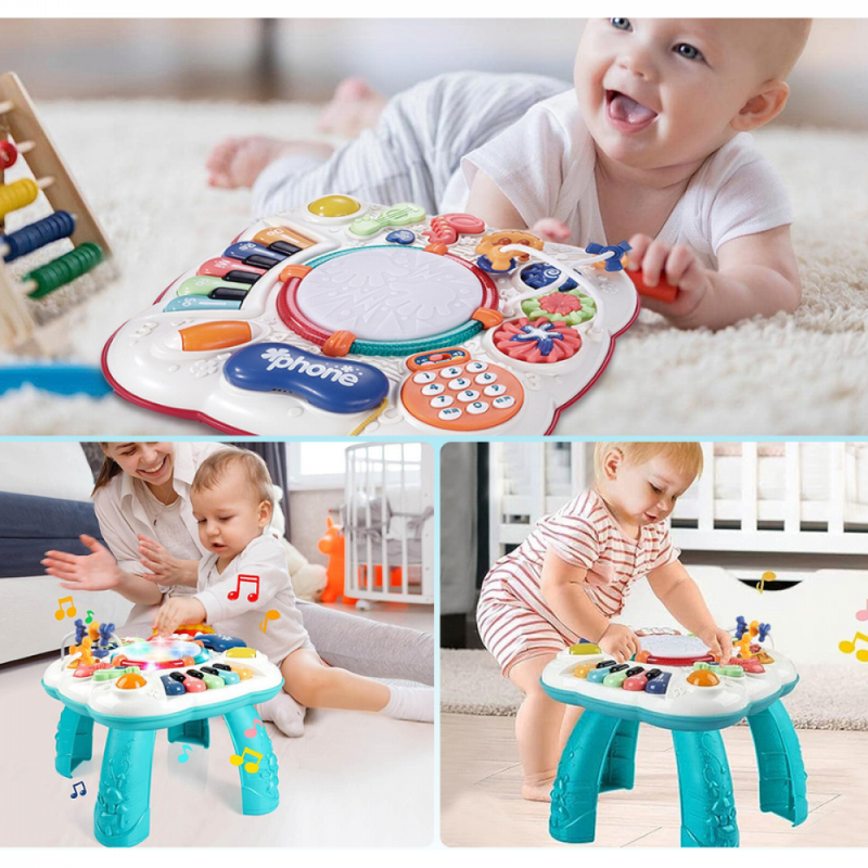 Mesa Interativa PlayFun Com Sons, Botões e Luzes