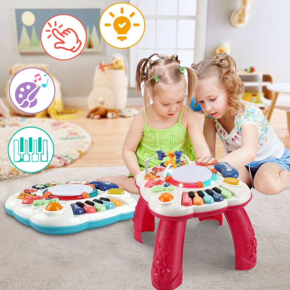 Mesa Interativa PlayFun Com Sons, Botões e Luzes
