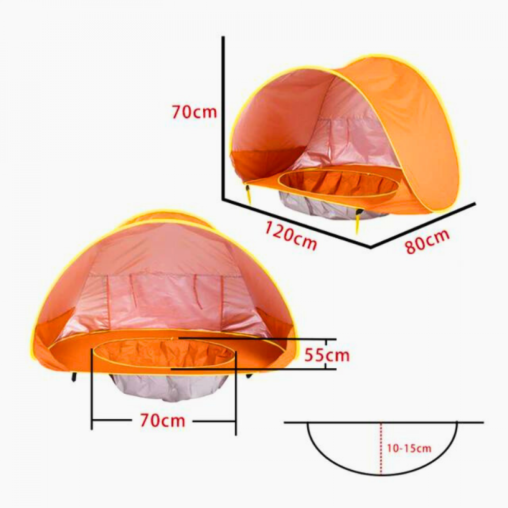 Barraca Com Piscina Para Crianças e Bebês Com Proteção UV 50+