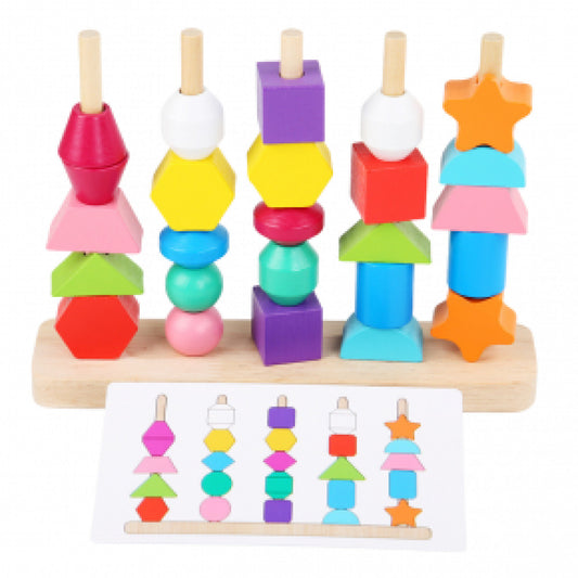 Brinquedo Montessori Encaixe De Peças Geométricas
