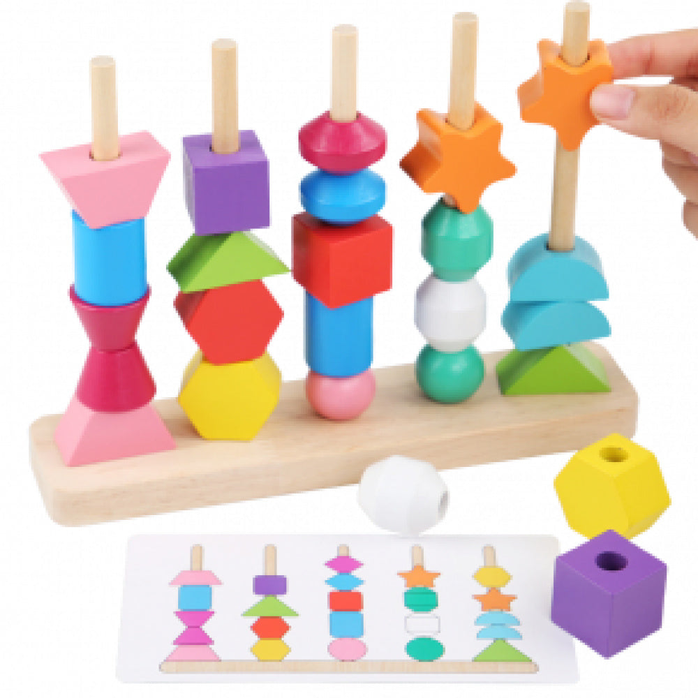 Brinquedo Montessori Encaixe De Peças Geométricas