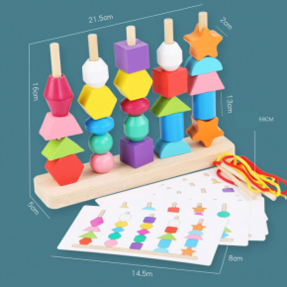 Brinquedo Montessori Encaixe De Peças Geométricas
