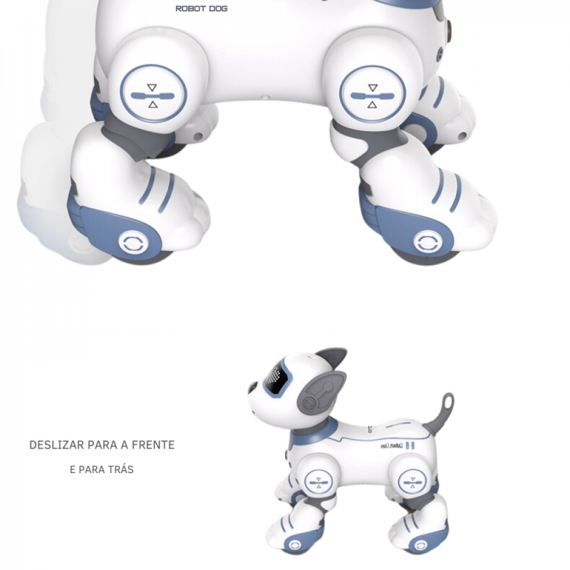 Cão Robô Eletrônico Dublê Com Comando De Voz Programável