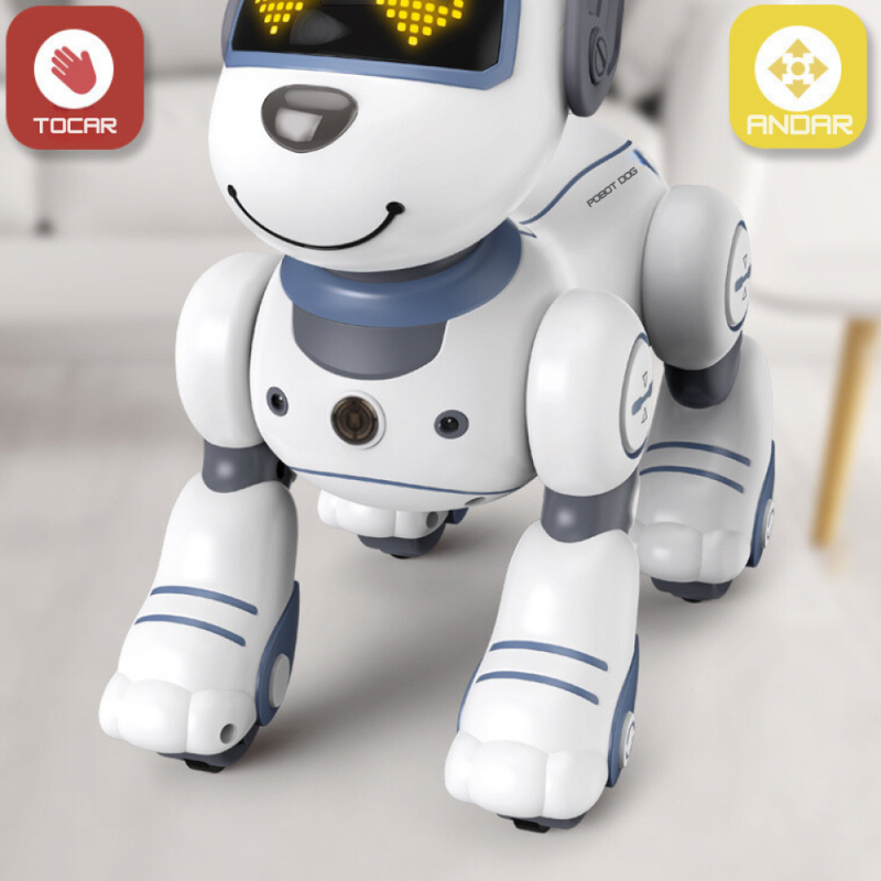 Cão Robô Eletrônico Dublê Com Comando De Voz Programável