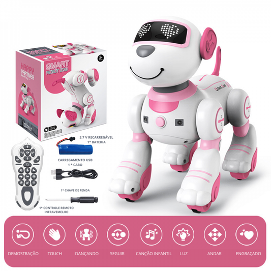 Cão Robô Eletrônico Dublê Com Comando De Voz Programável