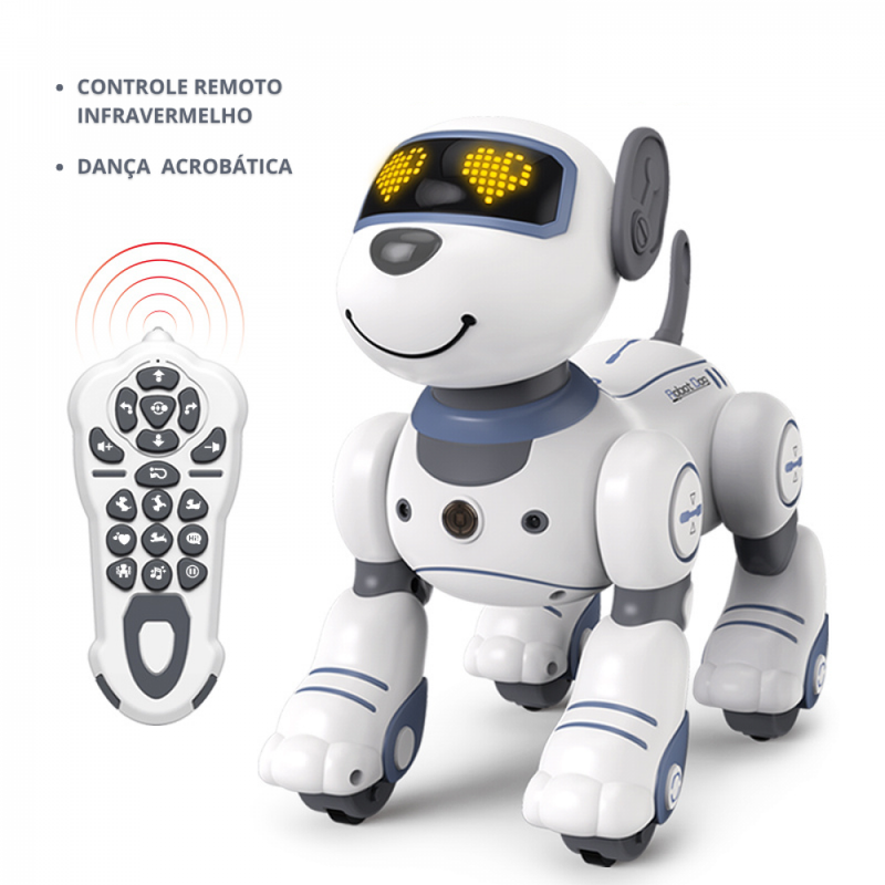 Cão Robô Eletrônico Dublê Com Comando De Voz Programável