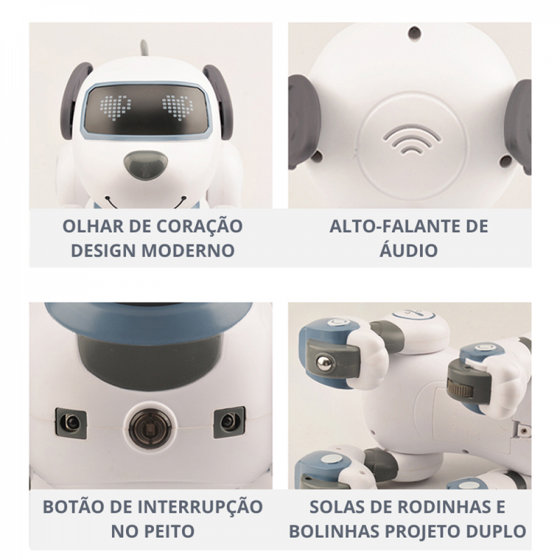 Cão Robô Eletrônico Dublê Com Comando De Voz Programável