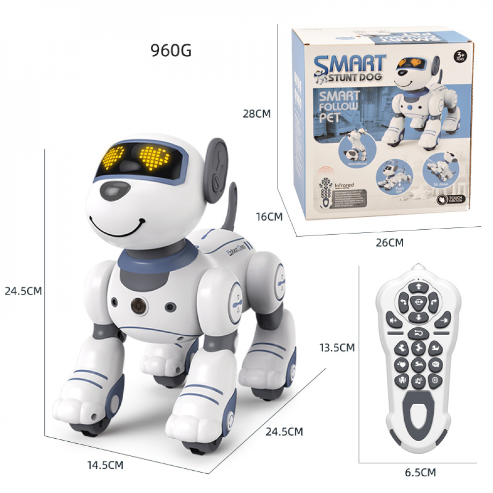 Cão Robô Eletrônico Dublê Com Comando De Voz Programável