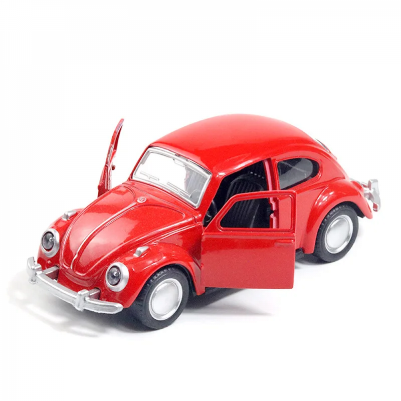 Carro Fusca Miniatura Vintage Metálico Abre Portas