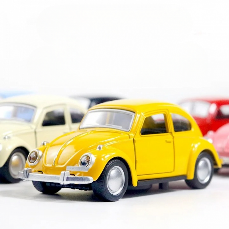 Carro Fusca Miniatura Vintage Metálico Abre Portas