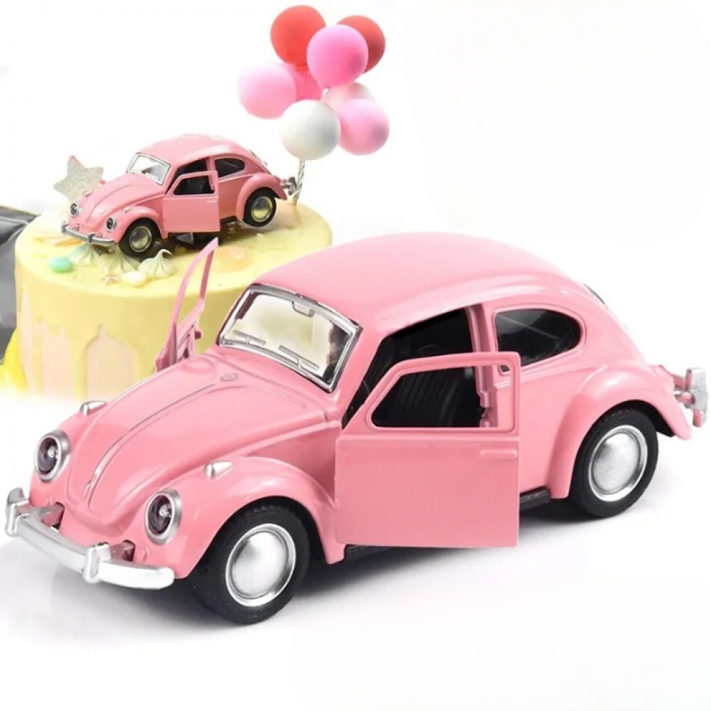 Carro Fusca Miniatura Vintage Metálico Abre Portas