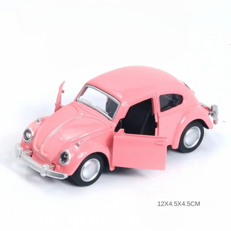 Carro Fusca Miniatura Vintage Metálico Abre Portas