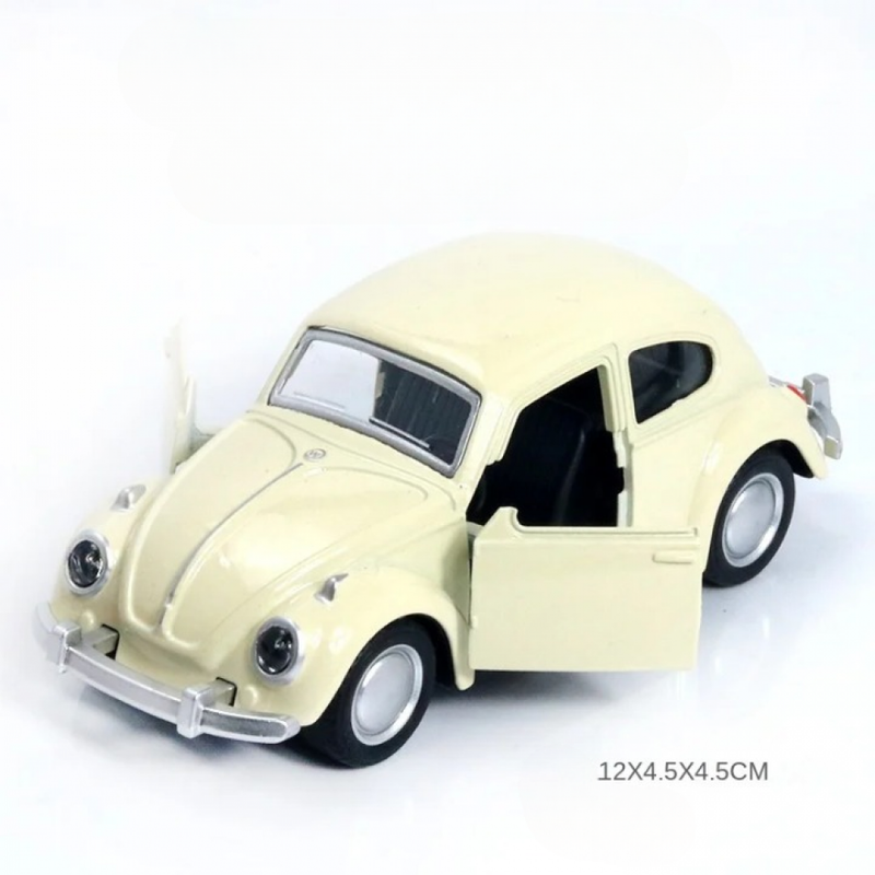 Carro Fusca Miniatura Vintage Metálico Abre Portas
