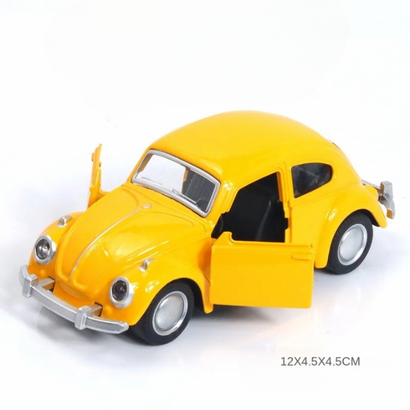 Carro Fusca Miniatura Vintage Metálico Abre Portas