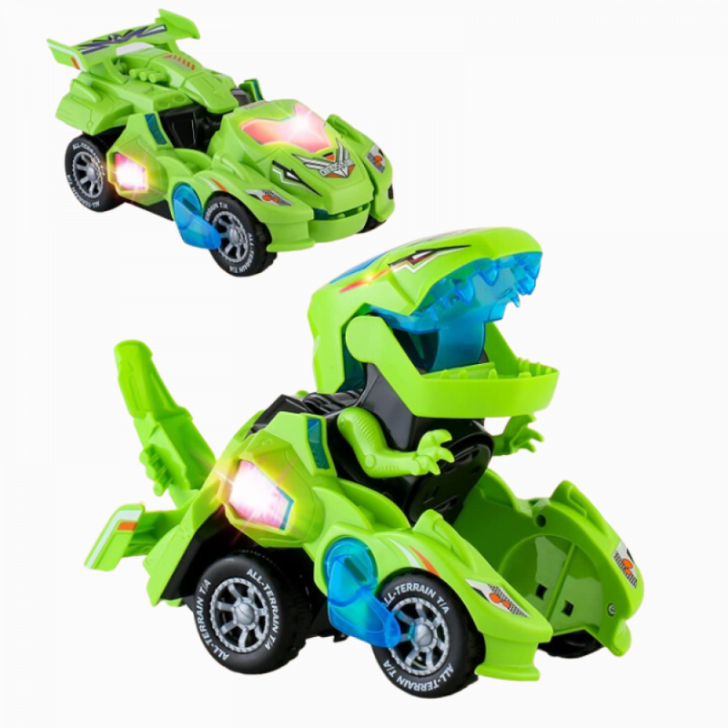 Carro Dino Turbo Transformação 2 em 1 Com Luz e Música