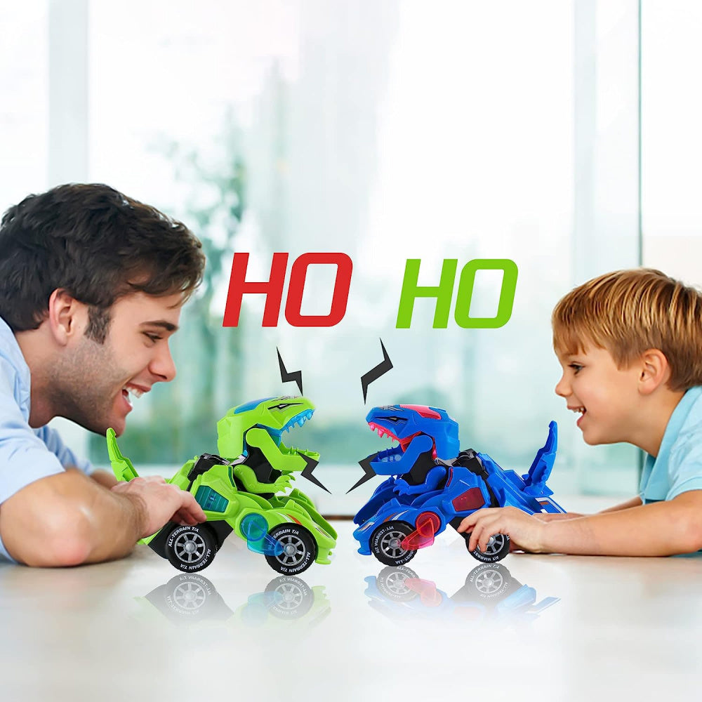 Carro Dino Turbo Transformação 2 em 1 Com Luz e Música