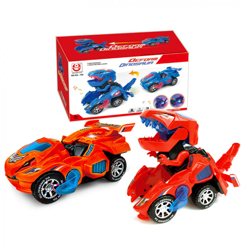 Carro Dino Turbo Transformação 2 em 1 Com Luz e Música