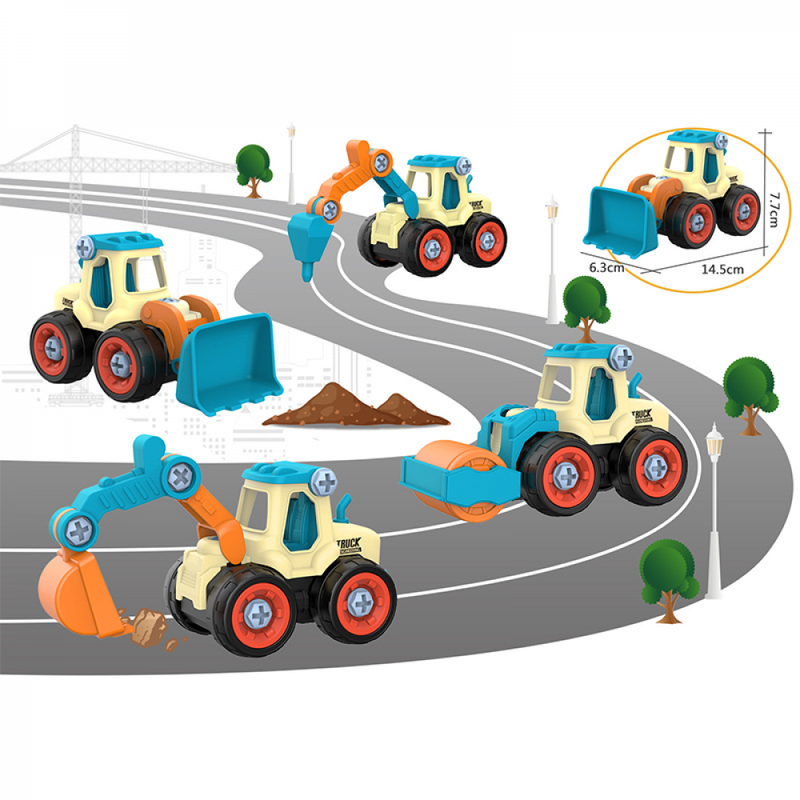 Kit Master Trator Quatro Modelos Para Montar e Desmontar