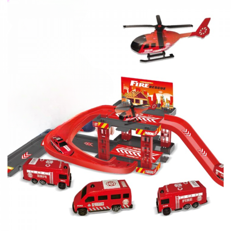 Pista De Carrinho Interativo Ramp-Cars / Bombeiro Polícia e Truck