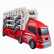 Kit Carreta Super Trucks De Quatro Andar + 6 Carrinhos