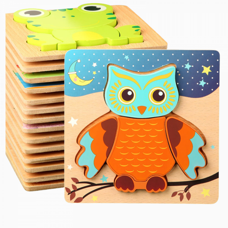 Quebra Cabeça Montessori Puzzle 3D Interativo