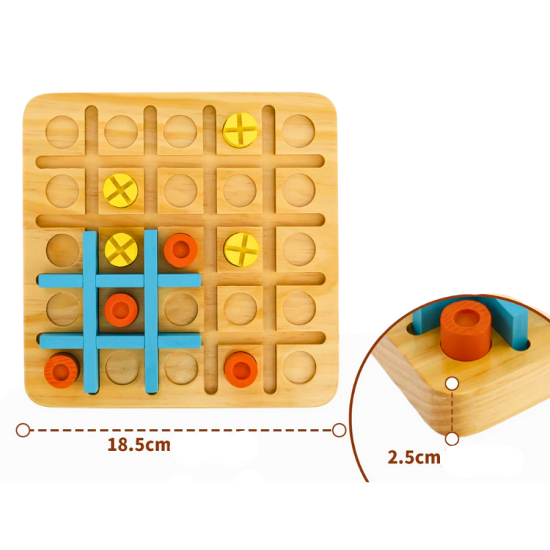 Jogo da Velha Tabuleiro de Mesa Montessori