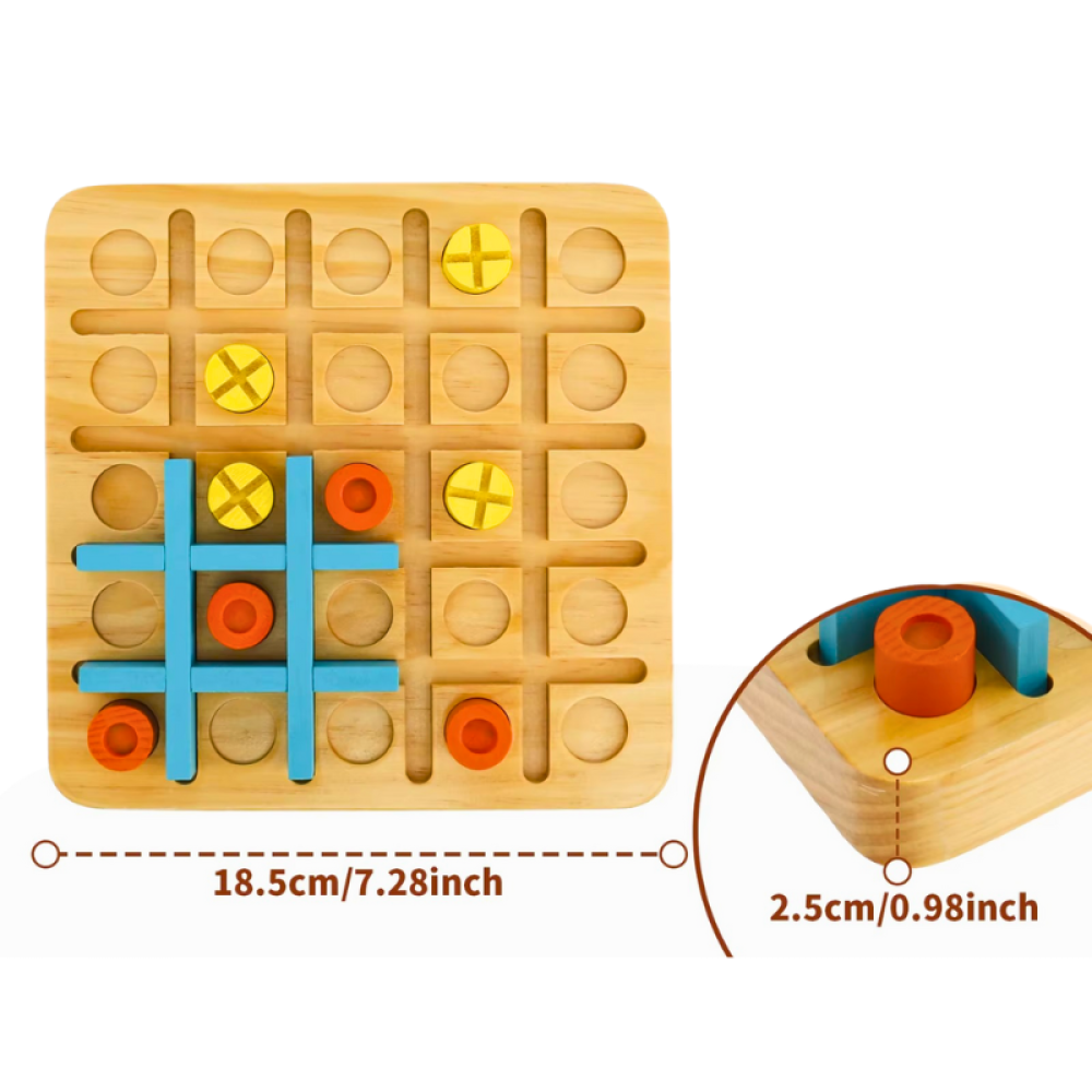 Jogo da Velha Tabuleiro de Mesa Montessori