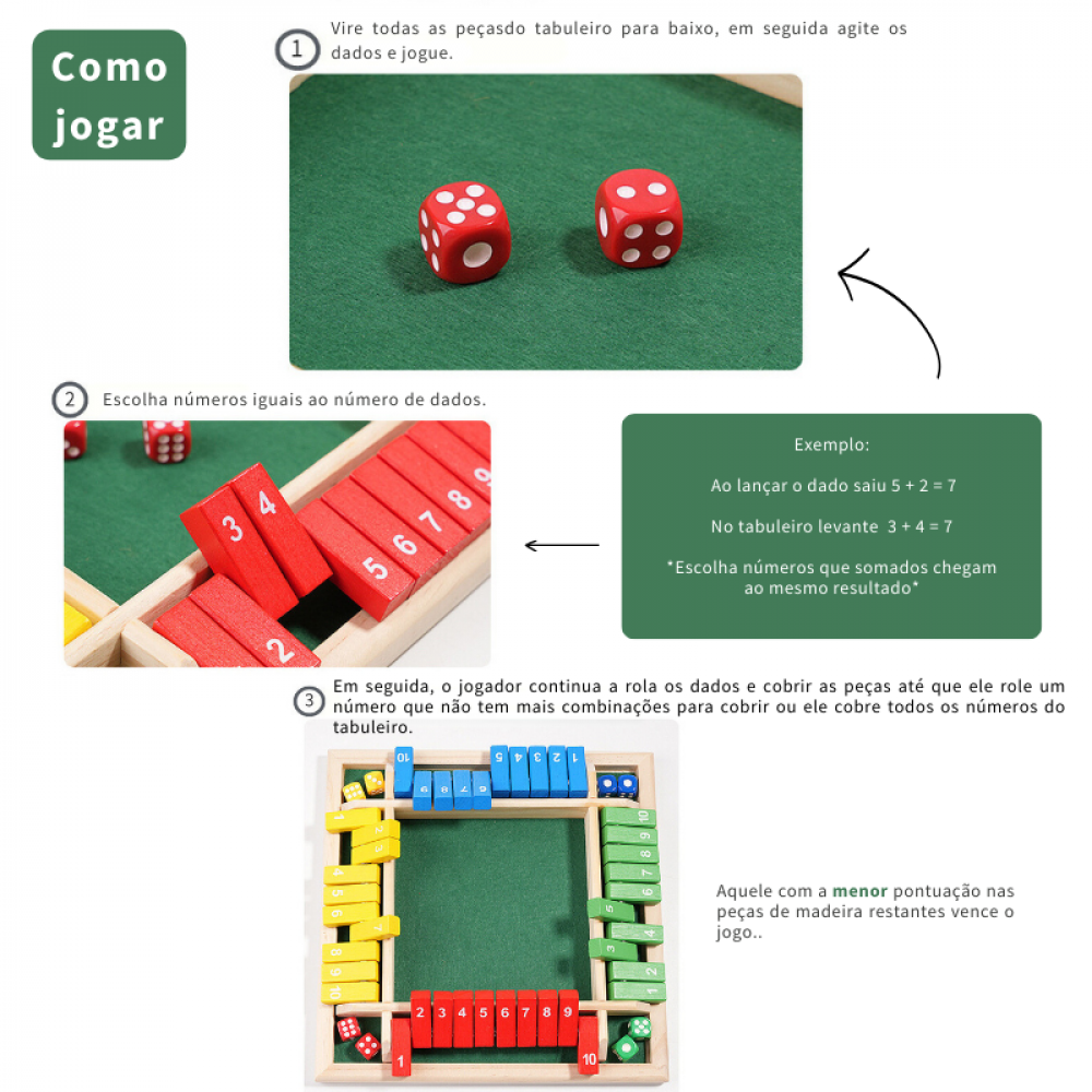 Jogo De Tabuleiro Sum Challenge Matemática Inteligente