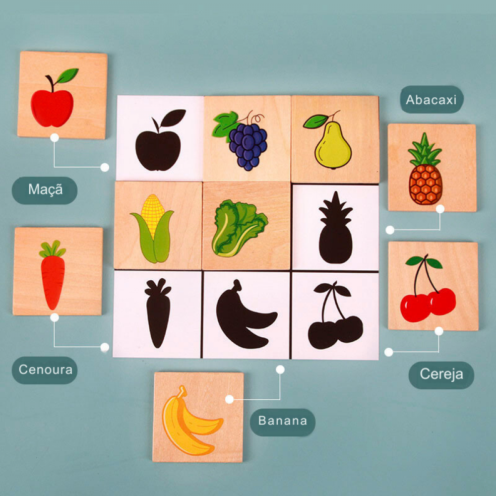 Jogo De Tabuleiro Montessori Matched Por Sombra