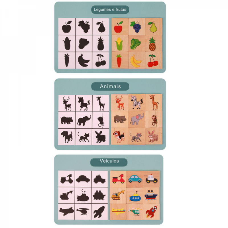 Jogo De Tabuleiro Montessori Matched Por Sombra