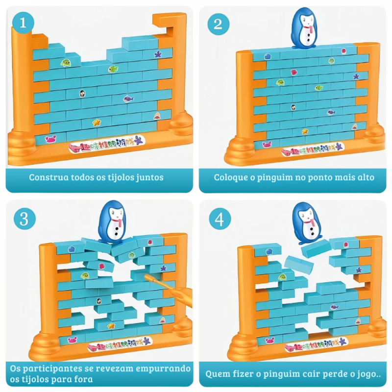 Jogo Desafio Do Pinguim Com Parede De Gelo