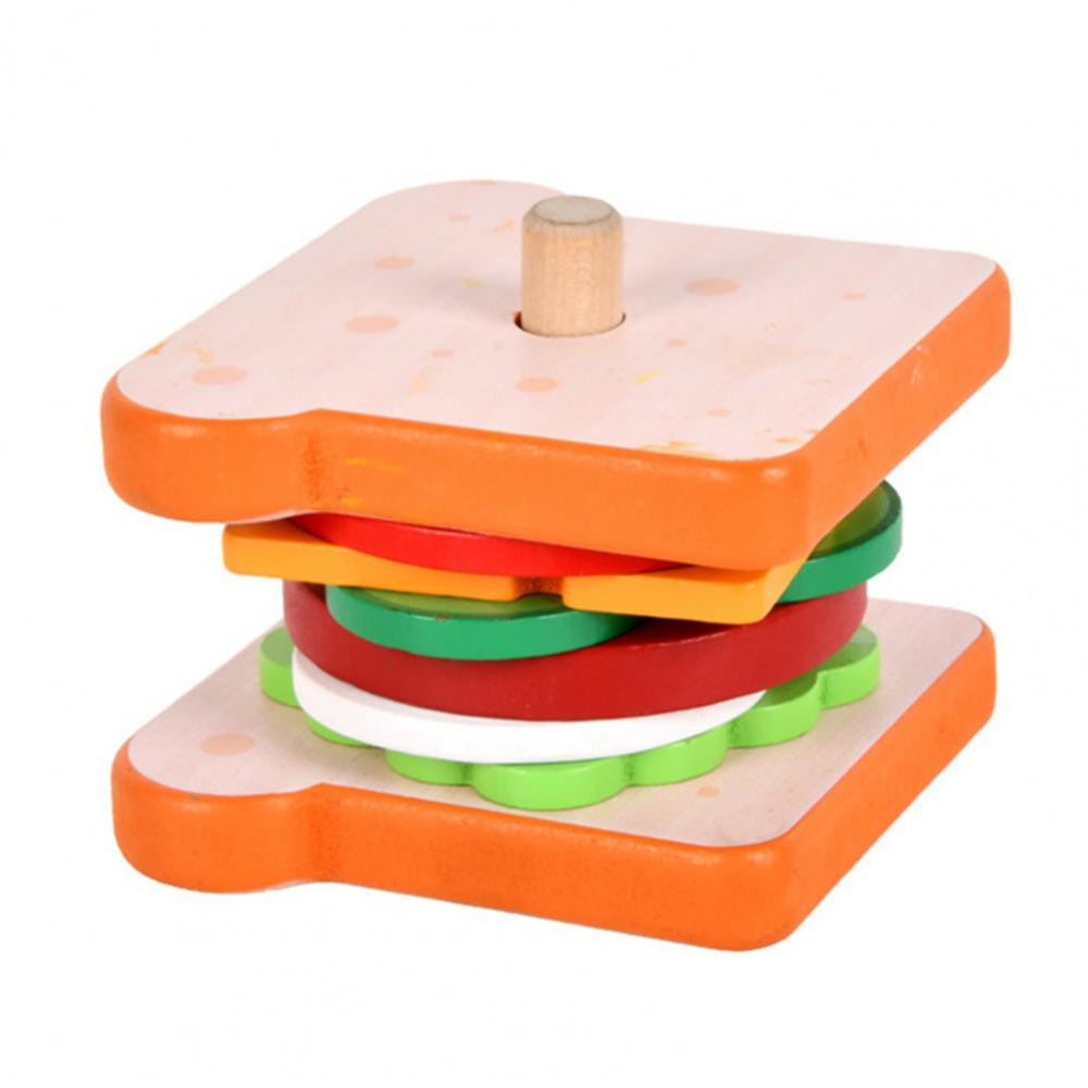 Kit Hambúrguer e Sanduíche Puzzle Montessori Monta/Desmonta