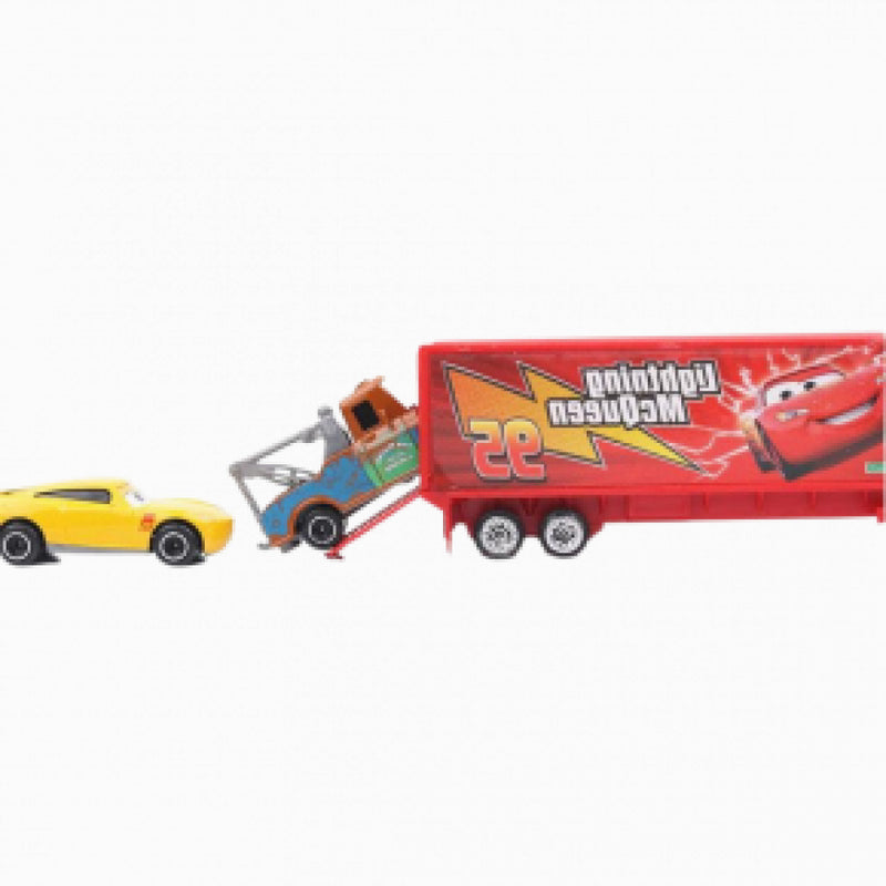 Kit Caminhão Mack Abre Baú Com 6 Carros Pequenos