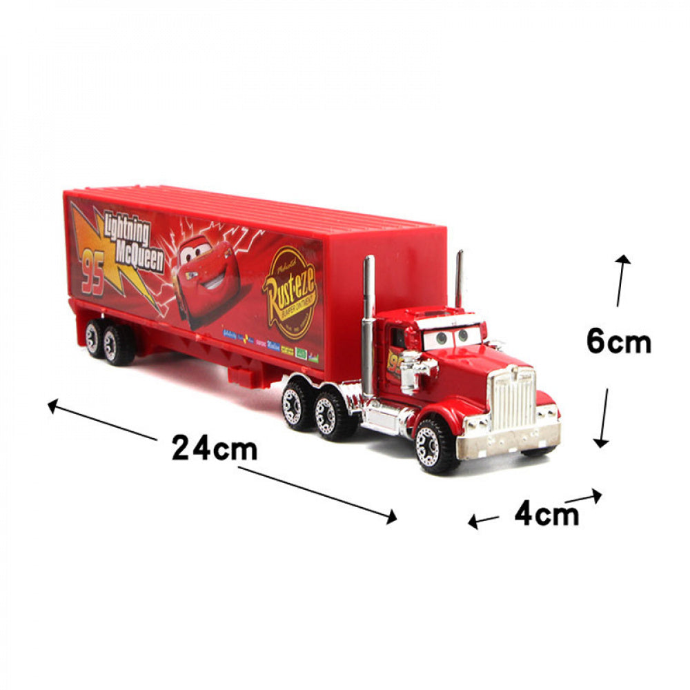 Kit Caminhão Mack Abre Baú Com 6 Carros Pequenos