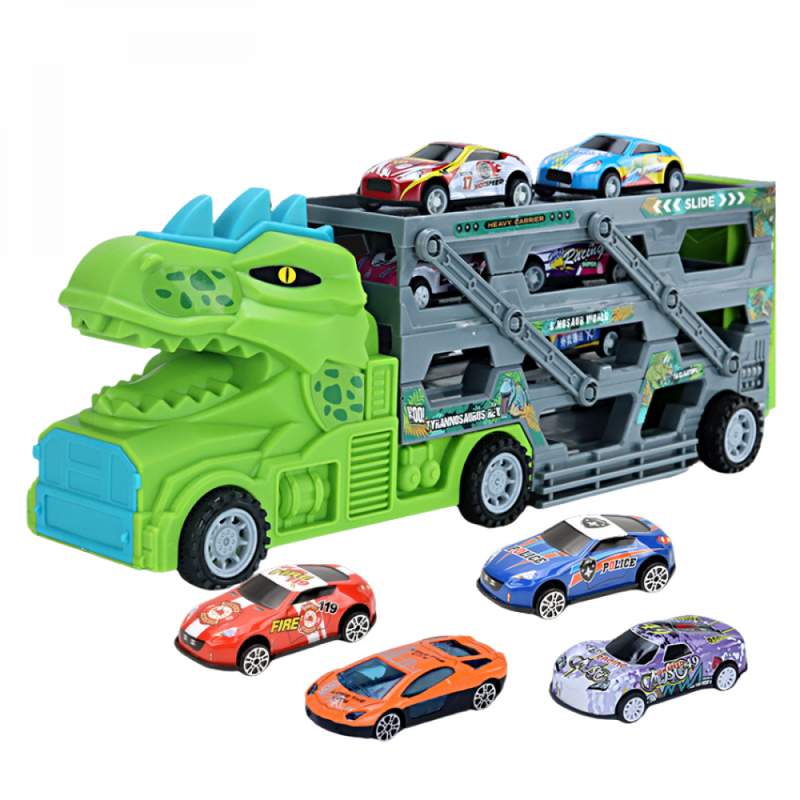 Kit Super Cegonha Tiranossauro-Rex Três Andar Com Pista Lançadora Lateral