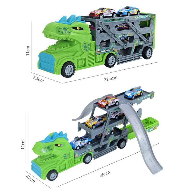 Kit Super Cegonha Tiranossauro-Rex Três Andar Com Pista Lançadora Lateral